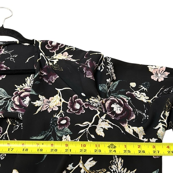 floral twist knot blouse,not including tank,loose fit,office siren,lagenlook - Picture 9 of 11